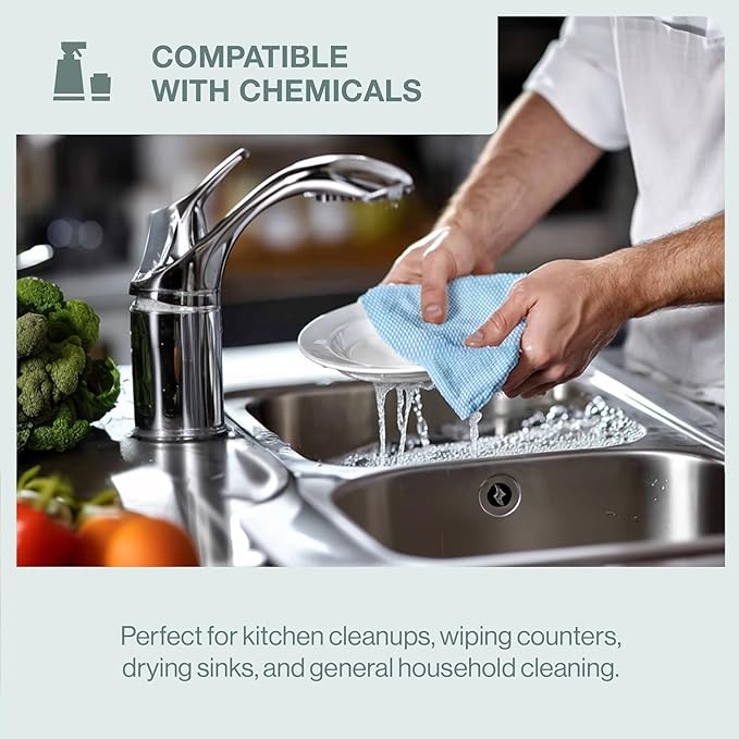 EZbrnd Ultra Deluxe Disposable Cleaning Dish Cloths, Reusable Handy Wipes, Quick-Dry Wiper Towel Rag, 90sheets/pk (Large Sheet)