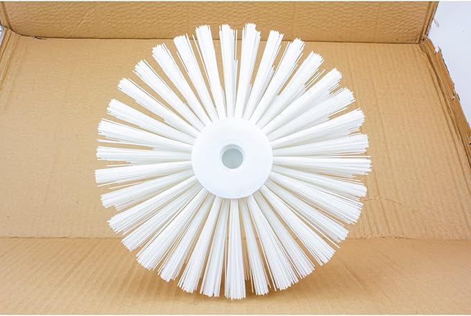 SPARTA Industrial Tank Brush Head Pipe Brush Head, Drain Brush with 3/4" Thread Hole (Handle Not Included) for Commercial Use, Plastic, 5.9 Inches, White, (Pack of 2)