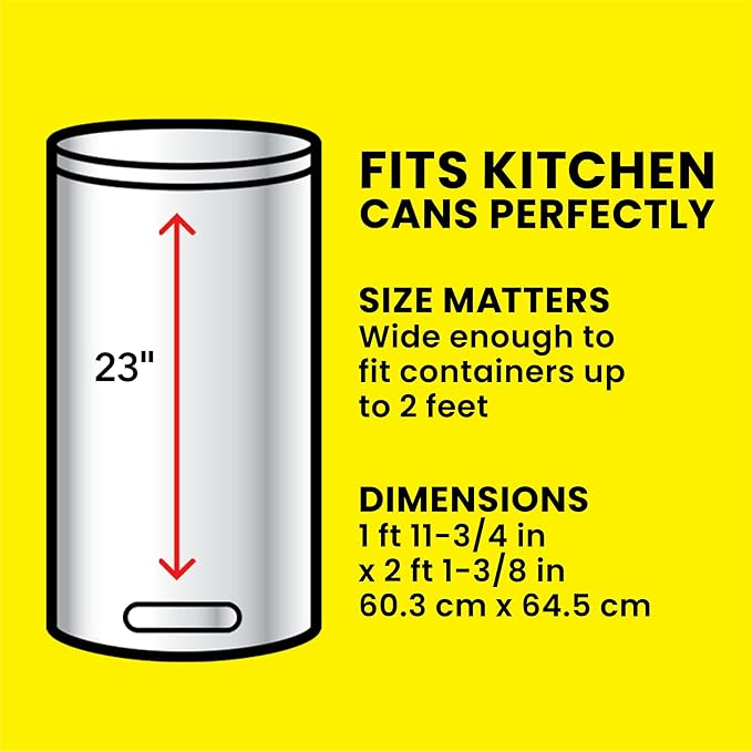 Glad Kitchen Trash Bags, 13 Gallon, Fresh Clean | ForceFlex MaxStrength | Tall Kitchen | 34 Count, Pack of 6