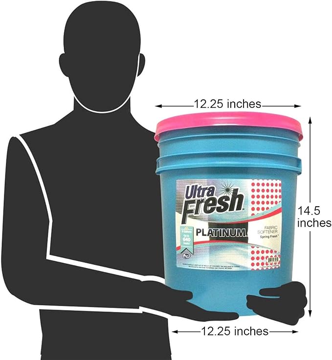 Ultra Fresh Liquid Laundry Fabric Softener, Platinum, 5 Gal, Spring Fresh - Household and Commercial Cleaning Supplies and Accessories for Clothing Items and Fabrics