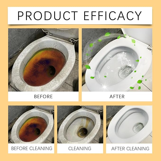 Bowling Blue Bubble Toilet Cistern Cleaner, Bleach Toilet Cleaner, Limescale Remover for Deodorizing & Descaling, Toilets Smell Refresher, Automatic Long-Lasting Toilets Bowl Cleaners in Bottle (2)