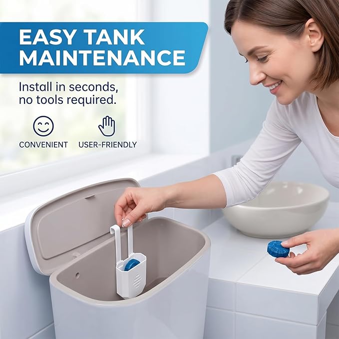 Toilet Tablet Holder,Toilet Tank Tablet Holder,Toilet Bowl Tablet Holder,Tank Caddy,Toilet Tank Cleaner Holder,Water-Resistant Plastic,For Placing And Protecting Your Toilet Cleaning Tablets