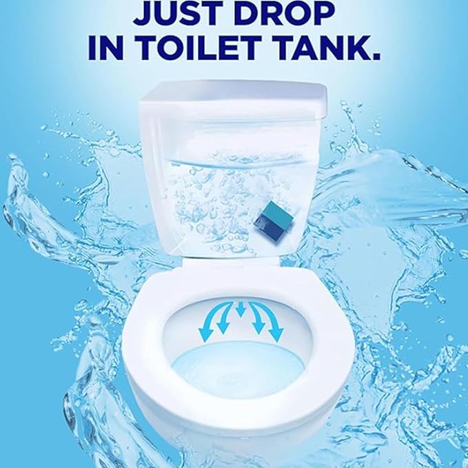 Toilet Bowl Cleaner Tablets, Toilet Tank Cleaning Formulas, Fresh Scent with Continuous Deep Cleaning System, Lightweight Hard Water and Limescale Treatmentz for Bathroom Use