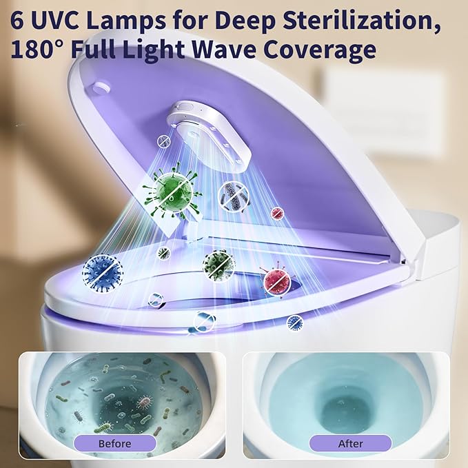 Toilet Sanitizer Box 6 Lights Auto Cleaning In Circle Reduce Odors Rechargeable Easy To Install Home/Hotel