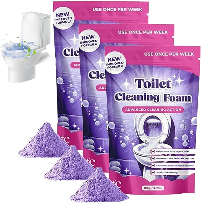 Toilet Bowl Cleaner, Cleanings Powder, Scented Cleaning Cleaner for Toilets, Touch-Free Foaming Bathroom Clean Foaming Powder (3)