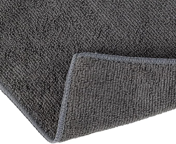 Restaurantware Clean Tek Professional 16 x 16 Inch Cleaning Cloths 100 Lint Free Microfiber Towels - Highly Absorbent Non Abrasive Gray Microfiber Cleaning Rags Reusable For All Purpose Use