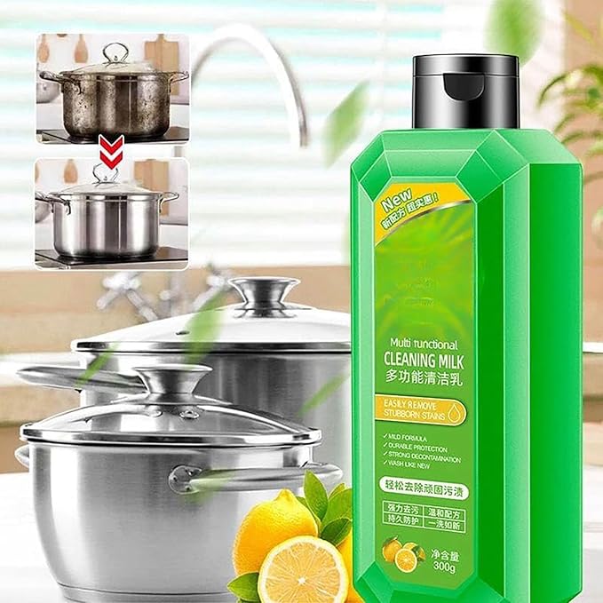Powerful Multifunctional Cleaner, Multipurpose Concentrate Cleaner, Multi-Scene Household Strong Decontamination Cleaning Milk, Effectively Remove Stains and Dirt On Various Surfaces