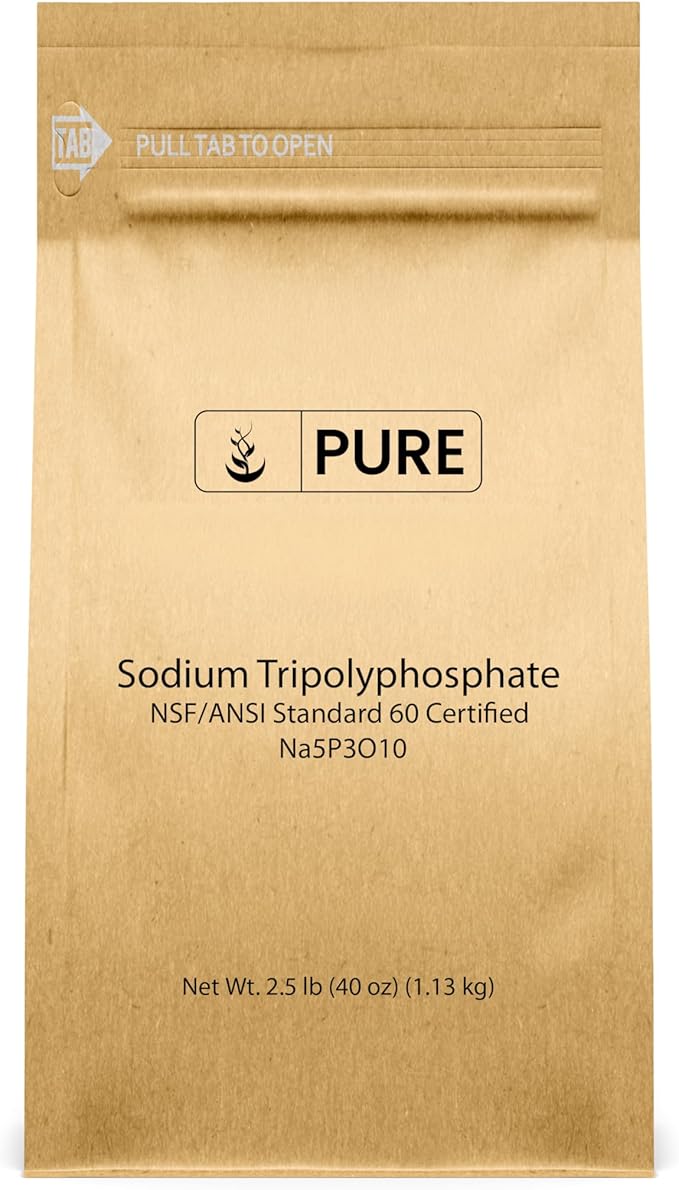 Pure Original Ingredients Sodium Tripolyphosphate (2.5 lb) Powerful Cleaning Agent, Water Softener, Laundry Additive
