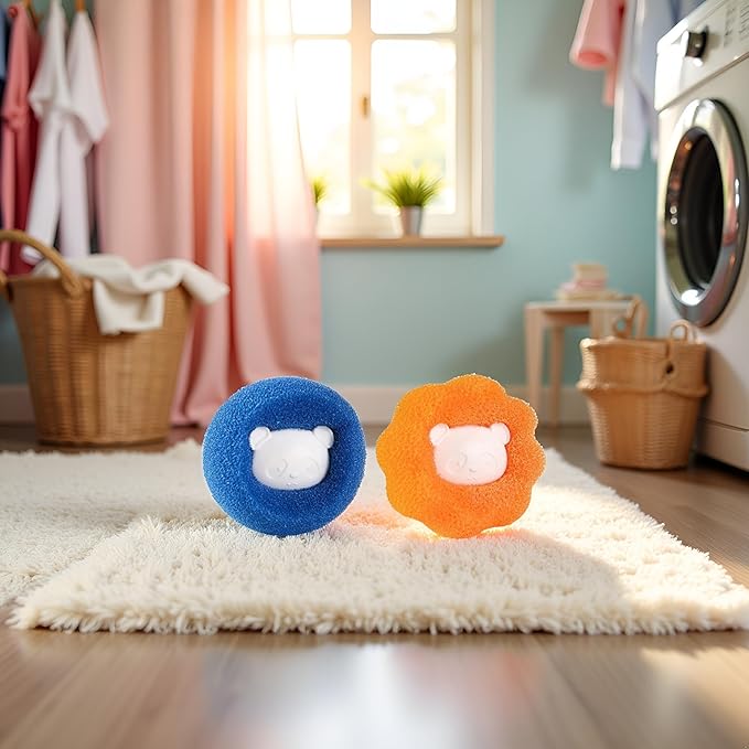 Blue Reusable Hair Remover Washing Machine Hair Catcher Laundry Ball Dryer Ball for Clothing Dog Cat Pet Hair Remover