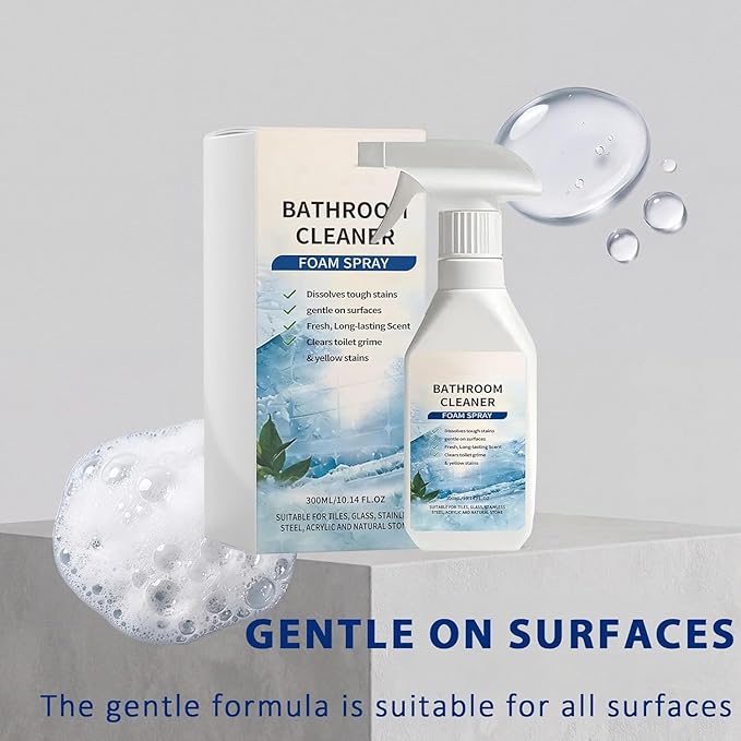 Bathroom Scale Remover Cleaner Spray Spray for Shower Glass Tile Toilet Stainless Steel Limescale Hard Water Stain Cleaner Deep Cleaning Solution