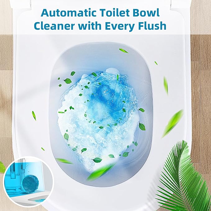 G · PEH Automatic Toilet Bowl Cleaners Tablets 108 Pack, Long Lasting Toilet Cleaner Tablets Blue Toilet Tank Cleaner Tablets for Deodorizing & Descaling for Bathroom