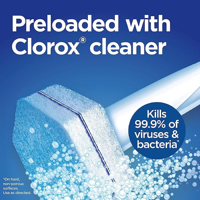 Clorox ToiletWand Toilet Cleaning Refills, Spring Cleaning Essential, Disinfecting Scrubbing Pads, Rainforest Rush, 30 Count