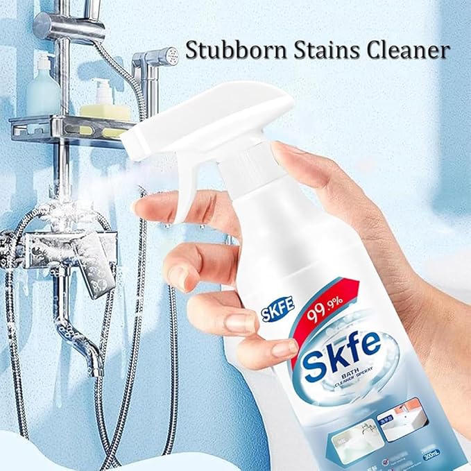 Bath Cleaner Spray, Stubborn Stains Cleaner, Bathroom Cleaning Spray, Powerful Bathroom Cleaning Spray for Toilet, Bath, Shower (1 pcs)