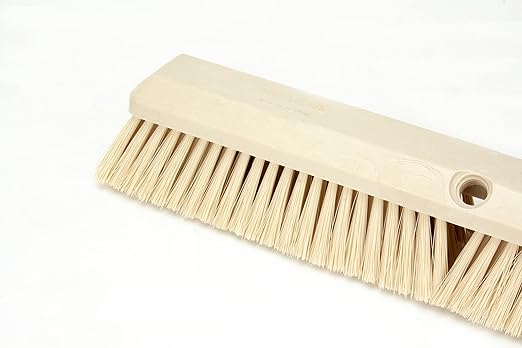 SPARTA Omni Sweep Plastic Push Broom Head, Heavy Duty, Industrial Broom With Color Code System For Outdoor, Indoor, Garage, Concrete, Patio, Kitchen, Bathroom, 18 Inches, Tan
