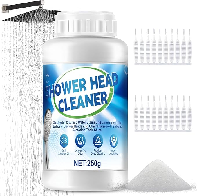 Limescale Remover, Bathroom Descaler, Hard Water Cleaner, Highly Effective at Removing Scale, Suitable for Cleaning Various Shower Heads, Water Dispensers, Kettles, Faucets, Etc, 8.3 Oz