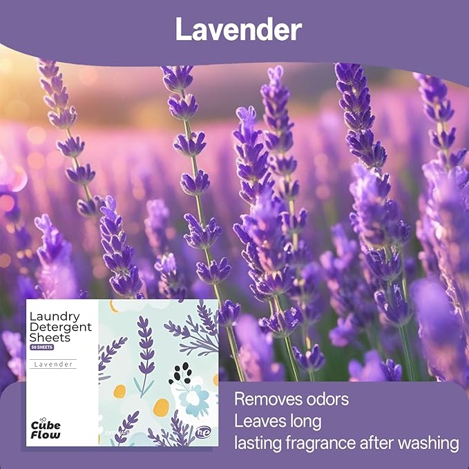 Laundry Detergent Sheets, Ebony Rose Scent - 100 Loads | 72-hour long lasting fragrance, Eco Friendly Sheets | Pre-Measured, Liquidless for Deep Clean | Hypoallergenic (Lavender)