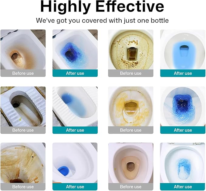 Toilet Bowl Cleaners Automatic Toilet Cleaner for Inside the Bowl Bathroom Toilet Tank Cleaner Dinosaur Shape Design Household with Rope Toulet Cleaning Supplies - Blue Ocean Scent