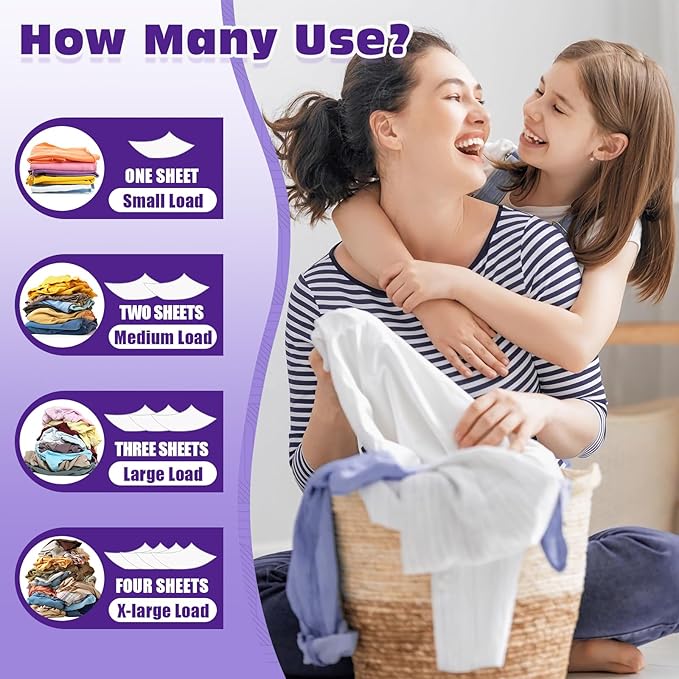 800 Loads Laundry Detergent Sheets, Eco-friendly Laundry Sheets, Powerful Cleaning, Suitable for Homes, Dorms, and Apartments - [Lavender Fragrance]
