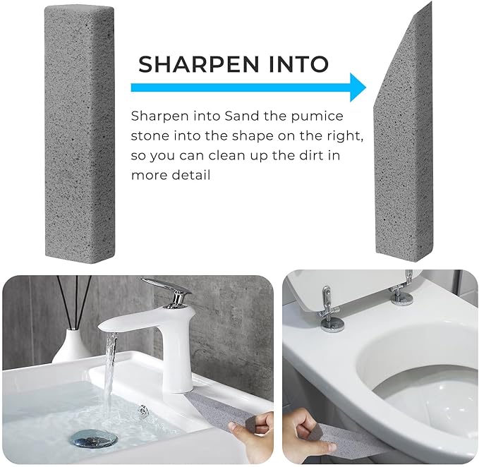 30 Pack Pumice Stone for Toilet Bowl Cleaning，Scouring Stick Remove Toilet Bowl Hard Water Rings，Pumice Stone for Cleaning，Toilet, Bathtubs, Kitchen Sink, Grill, Household