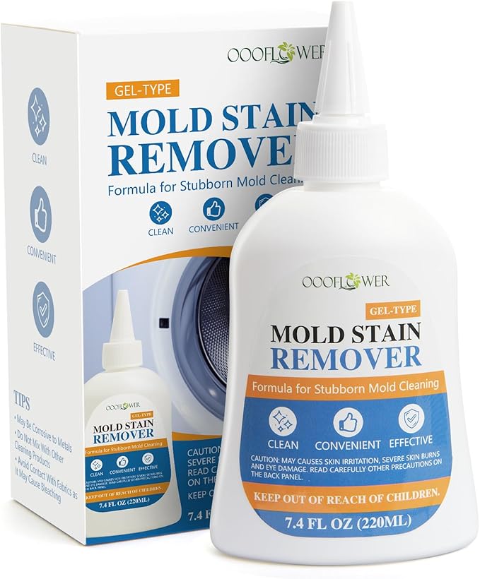 Stain Remover Gel Cleaner, Heavy Duty Household Cleaner for Front Loader Washing Machine Seal, Bathroom Tile, Grout, Shower & Caulk - 7.4 Fl Oz