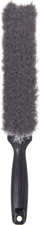 SPARTA Flo-Pac Bench Brush with Flagged Bristles, Small Counter Broom with Handle for Cleaning Smooth Surfaces, 8", 12 Count, Gray
