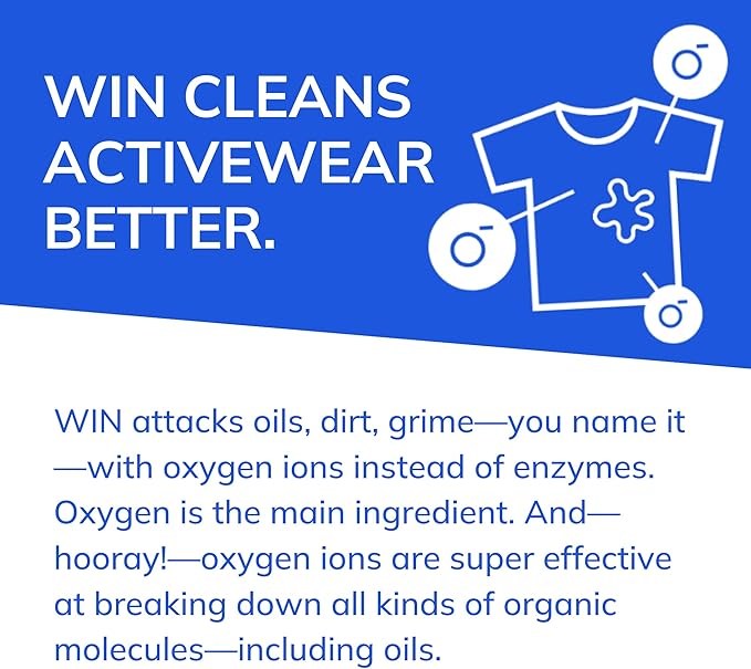 WIN Activewear Detergent - Active Fresh - 32oz Bottle - Sports Detergent for Sweaty Workout Clothes and Team Uniforms