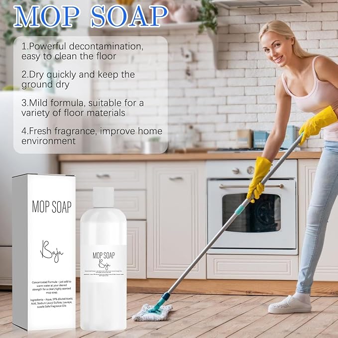 Compensai Mop Soap for Floor Cleaning,R and W Mop Soaps,Mavwicks Mop Soap,Mop Soaps Scented,Multisurface Bathroom & Kitchen Cleaner Supplies(1Pcs)