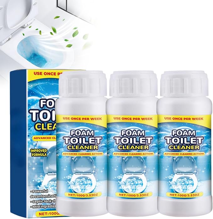 Eadwe Foam Toilet Cleaner, 2025 New Toilet Bowl Cleaner, Advanced Bathroom Cleaner for Home, Non-Toxic Toilets Cleaning Powder with Families (3)