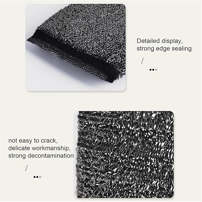 6pcs Double-sided Kitchen Dishwashing Sponge Household Cleaning Wipe Scouring Pad Supplies Tools