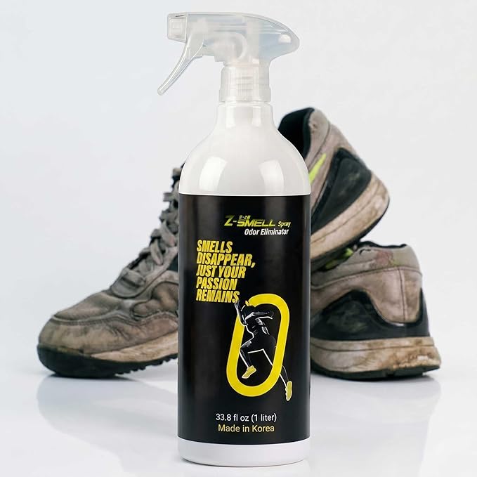 Z-Spray Odor Eliminator Spray – Bio-Based Enzyme Spray, Unscented & Made with No Harsh Chemicals – For Shoes, Pets, Gear, Car & Home – Safe for Kids & Animals – 1000mL
