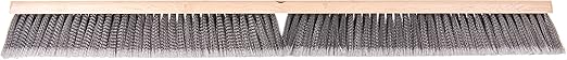 SPARTA Flo-Pac Plastic Flagged Sweep, Floor Broom for Cleaning, 36 Inches, Gray