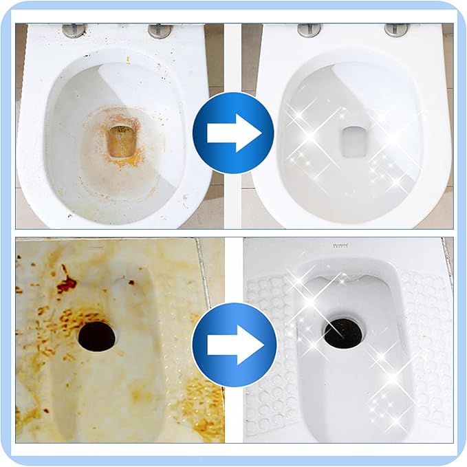 7Pcs Upgrade Pumice Stone Toilet Bowl Cleaning Brush Set with Long Cleaning Gloves Crevice Brush Powerfully Cleans Stain Hard Water Ring Calcium Buildup Rust for Toilet Bathrooms