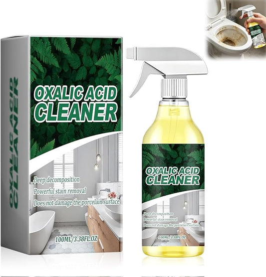 Oxalic Acid Cleaner,Powerful Stain Removal Spray for Bathroom,100ml/3.38fl.oz Multipurpose Stain Remover Spray,For Floor Countertop and Toilet(1PCS)