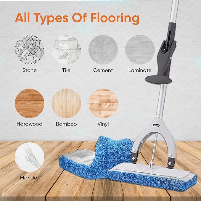 Superio Microfiber Mop Head Replacement for Self-Wring Miracle Microfiber Cleaning Pad Refill (1 Pack)