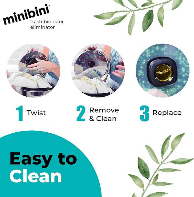 Flint MiniBini Odor Eliminating Device, 30 Day Kitchen, Bathroom, and Garbage Can Deodorizer with Fresh Lemon Scent