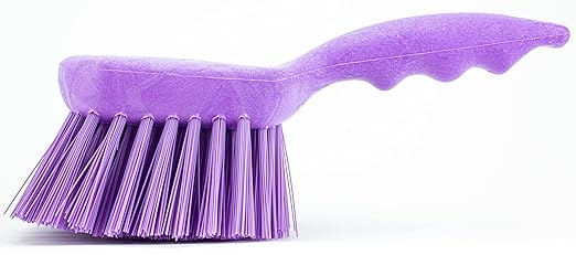 SPARTA 40541EC68 Plastic Scrub Brush, Utility Brush, Kitchen Brush With Hanging Hole For Cleaning, 8 Inches, Purple (Pack of 1)