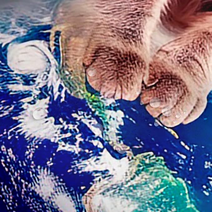 Little Cat Shower Curtain Cute Kitten Shower Curtain Set Galaxy Starry Sky Bath Curtain Universe Planet Star Purple Nebula Cosmic Outer Space Lovely Pet Animal Themed Bathroom Decor 72"Wx72"L