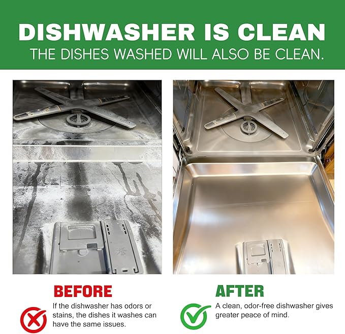 Dishwasher Cleaner Tablets, 30 Pack, Helps Reduce Limescale, Grease & Odors, Supports Hard Water Buildup, for Dishwasher Spray Arms, Filters & Drains, Tea Tree Oil