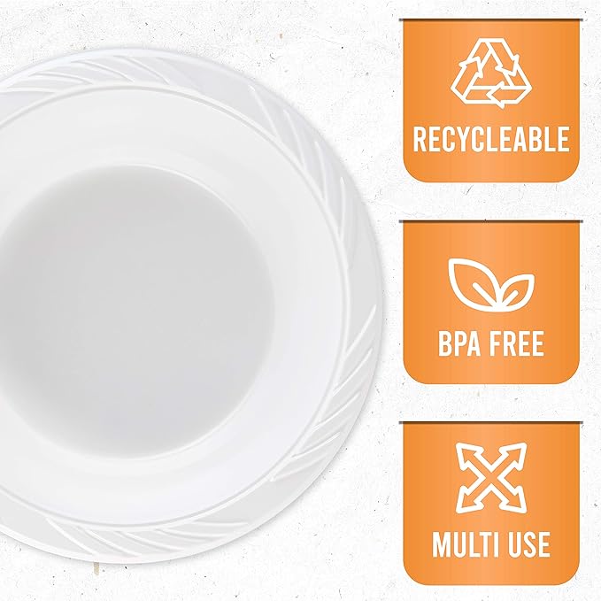 400 Count Disposable 18 ounce White Plastic Soup Bowls