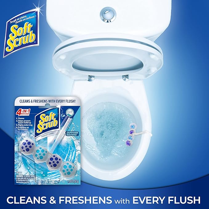 Soft Scrub 4-in-1 Toilet Care, Sapphire Waters, 50 Gram