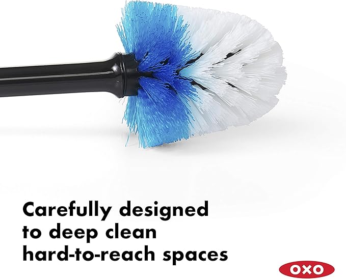 OXO Good Grips Set Toilet Brush & Plunger Combo, White & Good Grips Toilet Brush Replacement Head