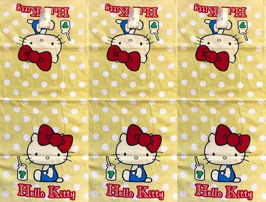 Royal Girls Hello Kitty Terry Bath Towel, 15X30 3Pack (Pink/White)