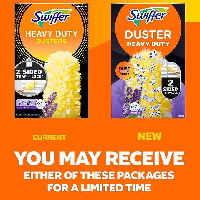 Swiffer Dusters Heavy Duty Multi-Surface Duster Refills for Cleaning, Lavender, 11 Count (Pack of 3)