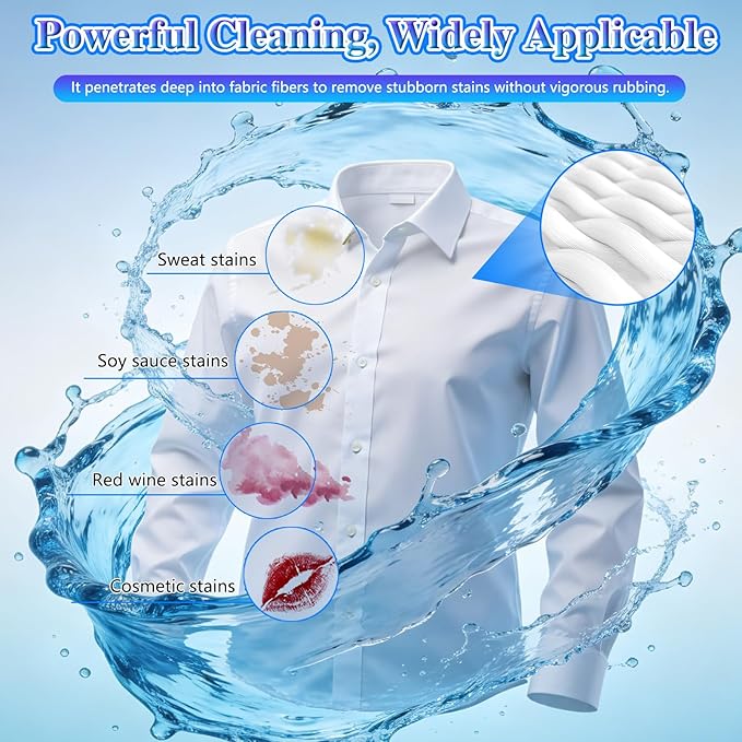 Clothing Emulsifier Stain Remover, Non-Ionic Laundry Pre-Treatment,Portable Solution - Natural Clothing Emulsifier,Easy Application, For Picnic Sports Outdoor Family Home(300ML-10Floz)