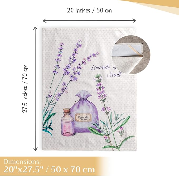Maison d' Hermine Kitchen Towels Set of 3 100% Cotton 27.50" x 20" Reusable Cloth Tea Dish Towels Absorbent with Hanging Loop for Kitchen Farmhouse Hotel Spring Summer - Fanny