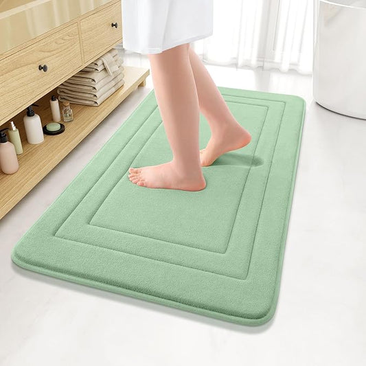 Arotive Memory Foam Bathroom Rug Mat 36x24, Ultra Soft and Absorbent Bath Mat, Machine Wash Dry, Comfortable Bath Rug Carpet for Bathroom Floor, Tub and Shower, Sage Green