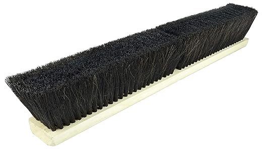 Weiler 42049 36" Medium Sweep Floor Brush, Black Tampico Center w/Horsehair Casing, Includes Brace