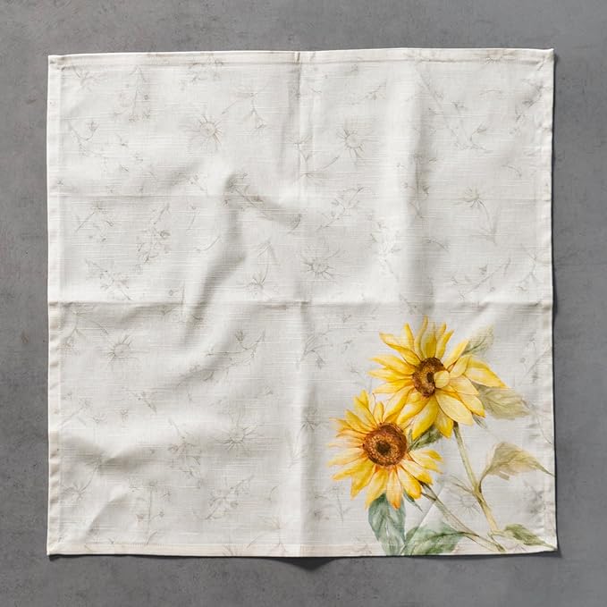 Maison d' Hermine 100% Cotton Cloth Napkins Set of 4 Everyday Reusable Square Napkins Cloth Washable Dinner Party Wedding Restaurant Hotel Kitchen Spring Summer (Candice, 20" x 20")