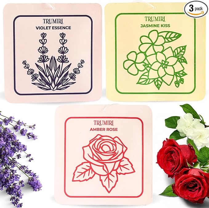 Room Deodorizer Gel Odor Eliminator For Home - Variety Pack Of 3 - Violet Essence|Amber Rose|Jasmine Kiss Bathroom Air Freshener Odor Absorber - Long Lasting Strong Scent For Kitchen Trash Closet