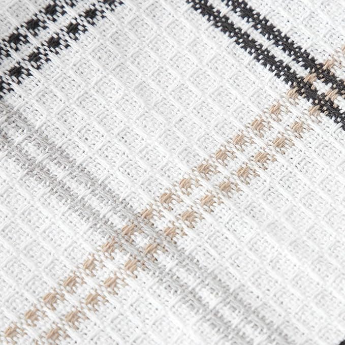 T-Fal Premium Waffle Dish Cloths: Highly Absorbent, Super Soft Long Lasting - 100% Cotton, 12"x13" Towel for Cleaning & Drying, (8-Pack), Neutral